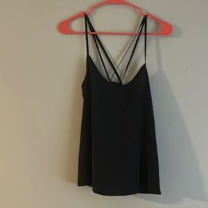 Black strappy shirt